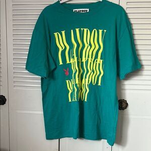 Playboy Teal Graphic T-Shirt size M